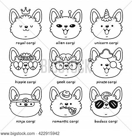 Cute happy corgi dog vector photo free trial bigstock