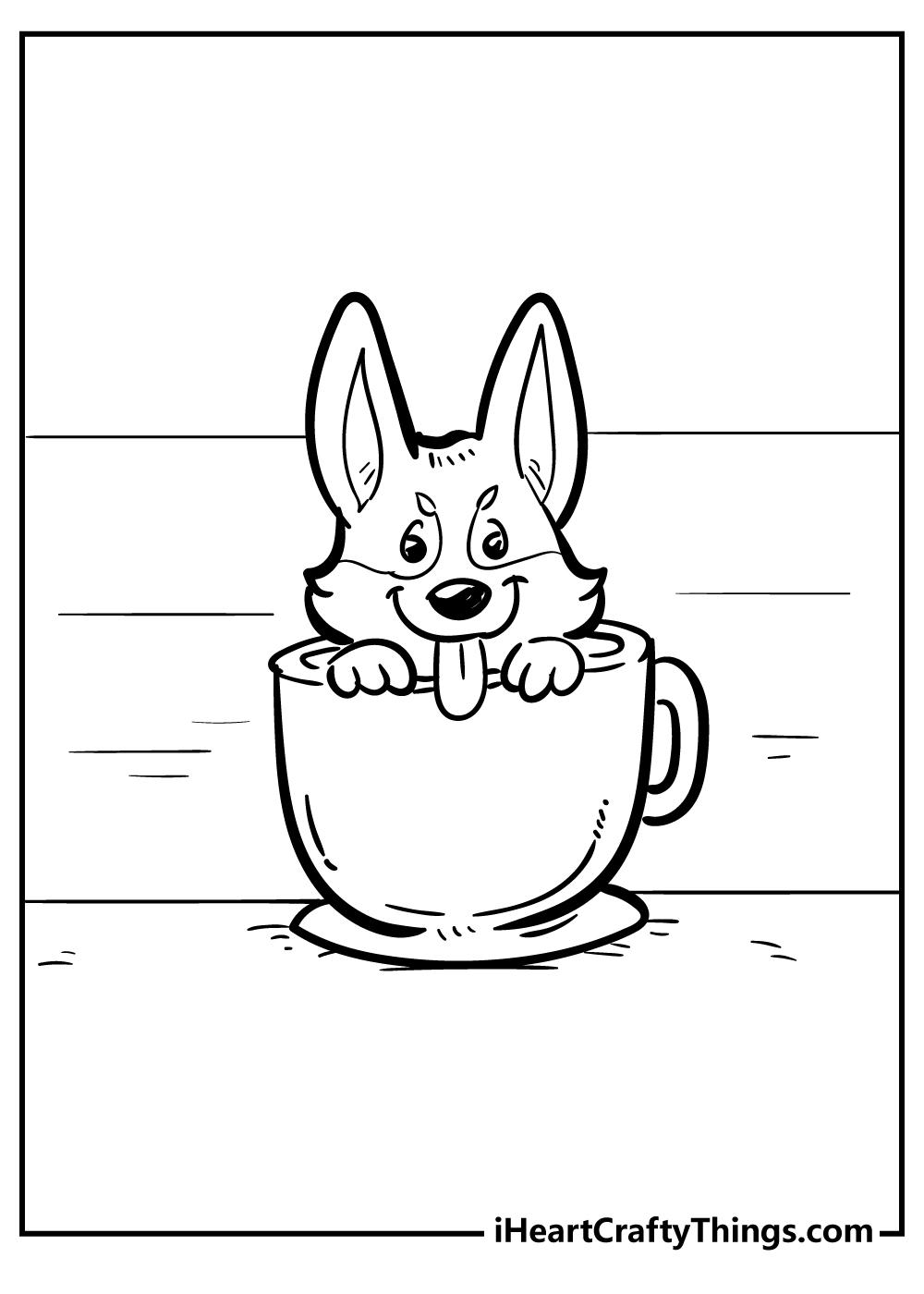 Corgi coloring pages free printables