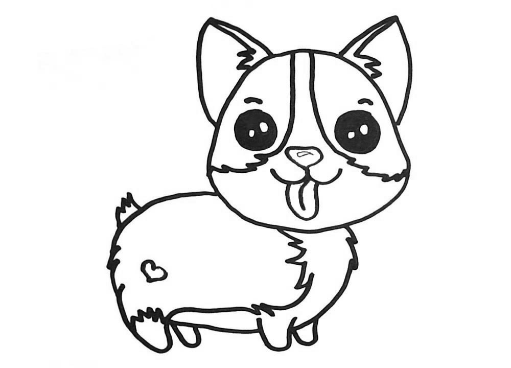 Corgi coloring pages