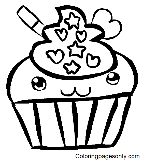 Cupcake coloring pages printable for free download