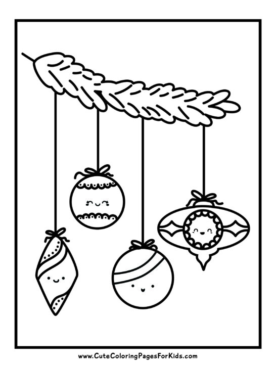 Christmas coloring pages cute free printable downloads