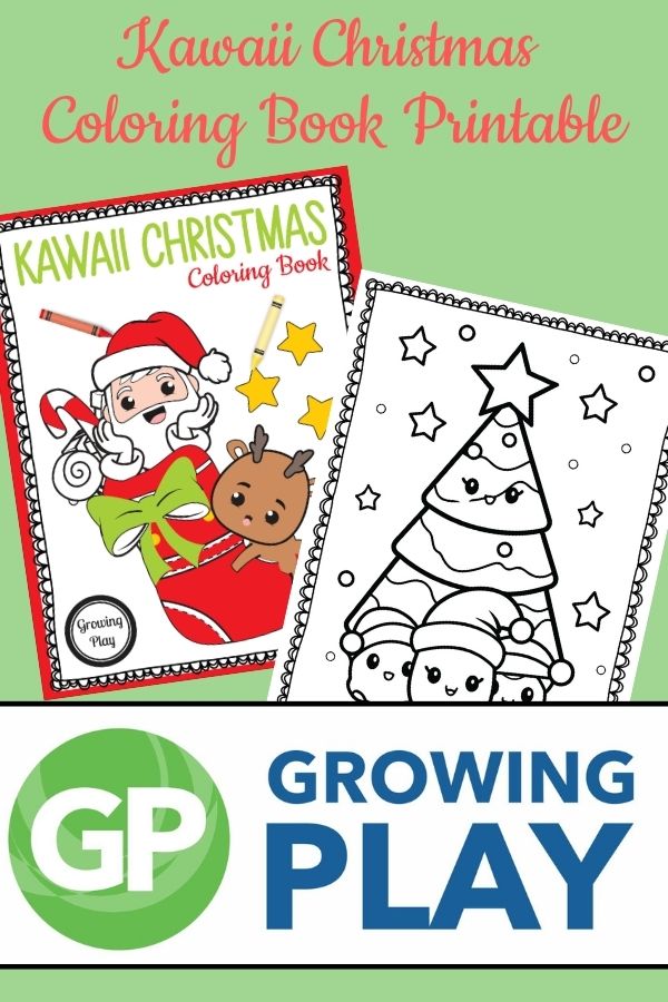Kawaii cute christmas coloring pages