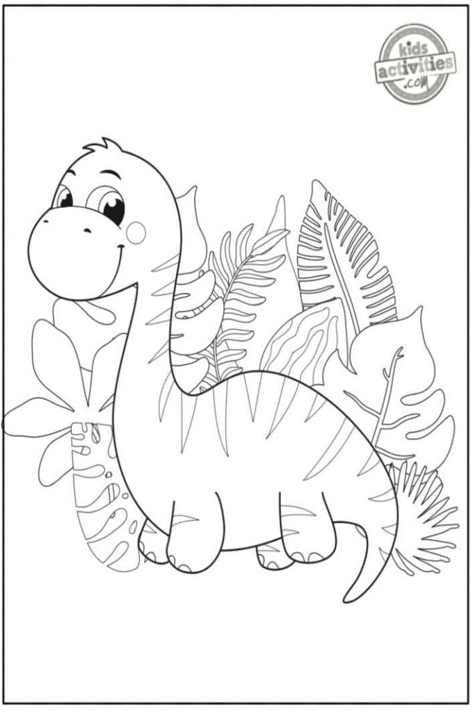 Cute dinosaur coloring pages to print kids activities blog