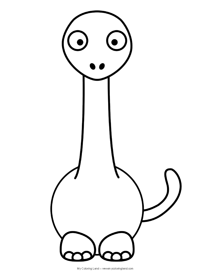 Cute dinosaur coloring