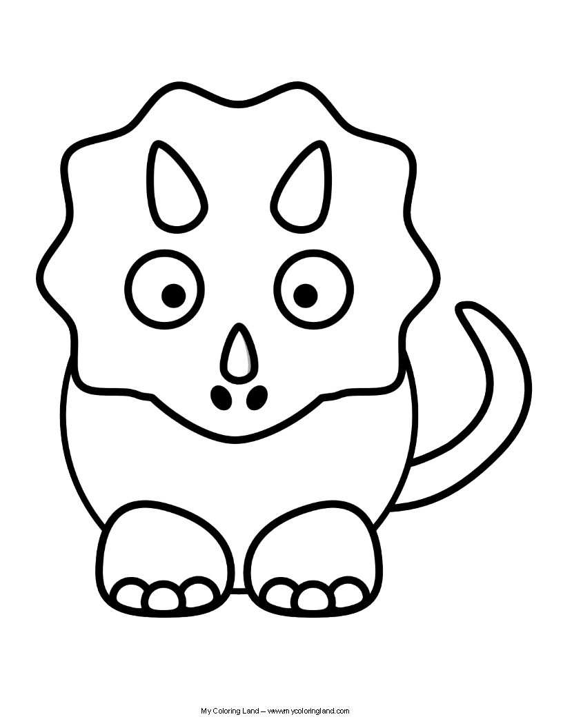 Cute dinosaur coloring
