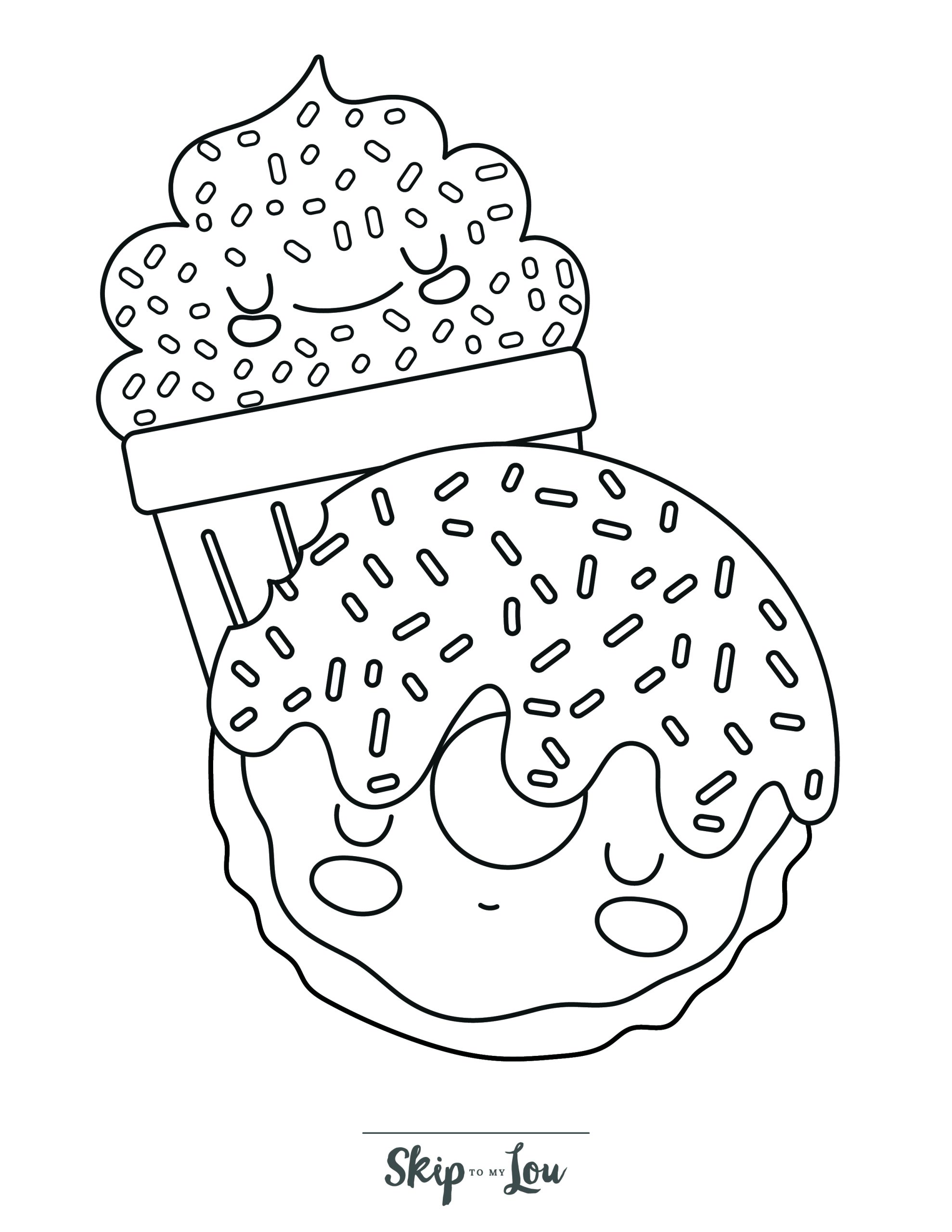 Fun donut coloring pages with free printable book skip to my lou