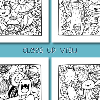 Cute doodles coloring pages fun activity sheets pdf st nd rd grade