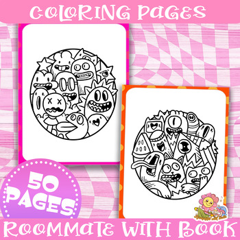 Cute doodle coloring pages fun creative activities cartoon ic decoration
