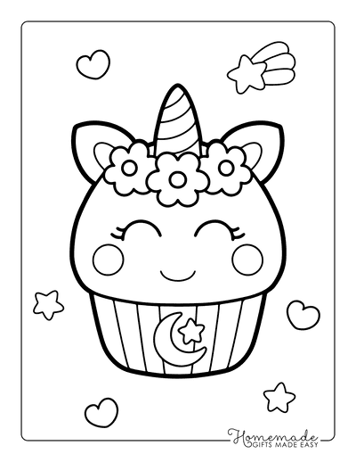 Free cute kawaii coloring pages for kids