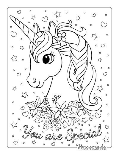 Magical unicorn coloring pages for kids adults