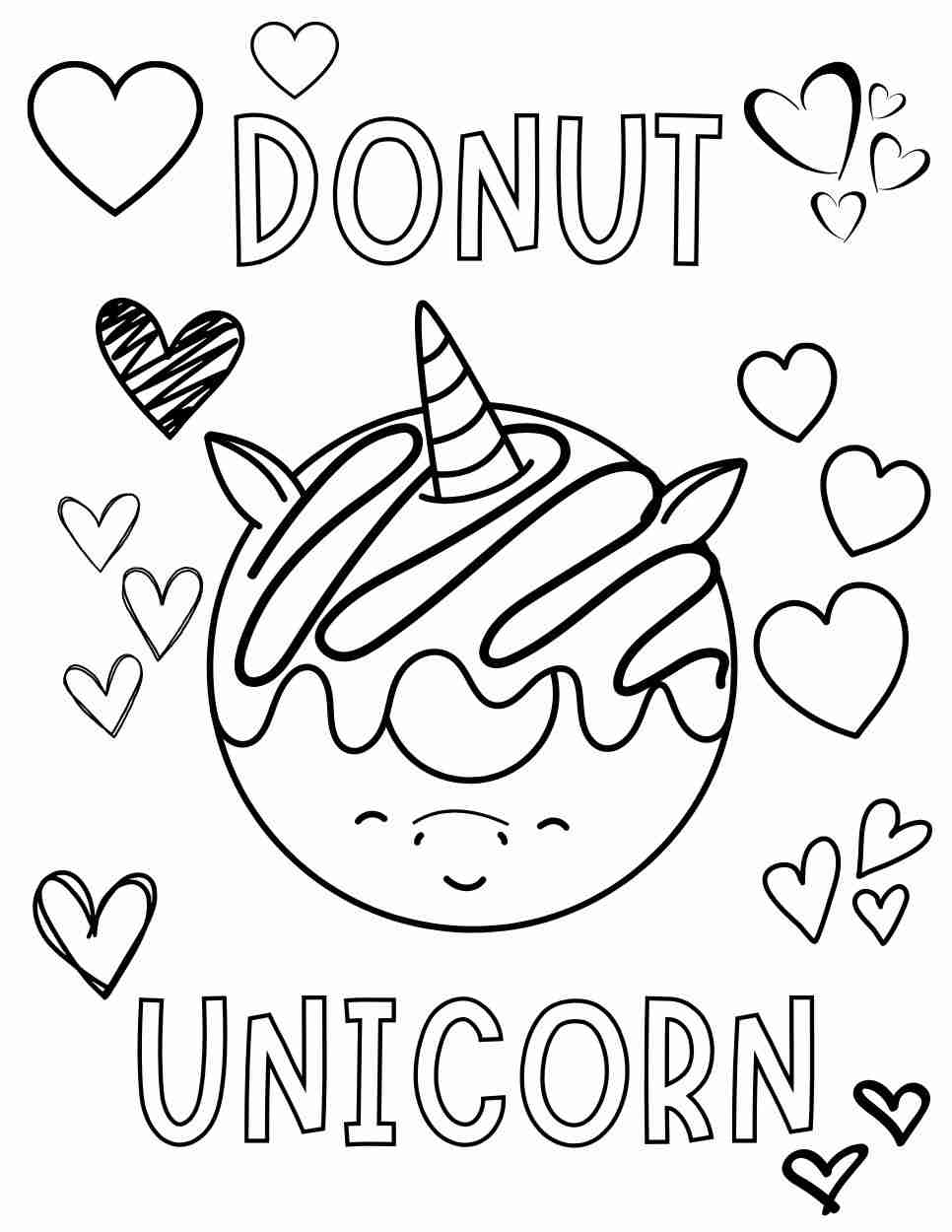 Cute donut coloring pages for celebrating national donut day
