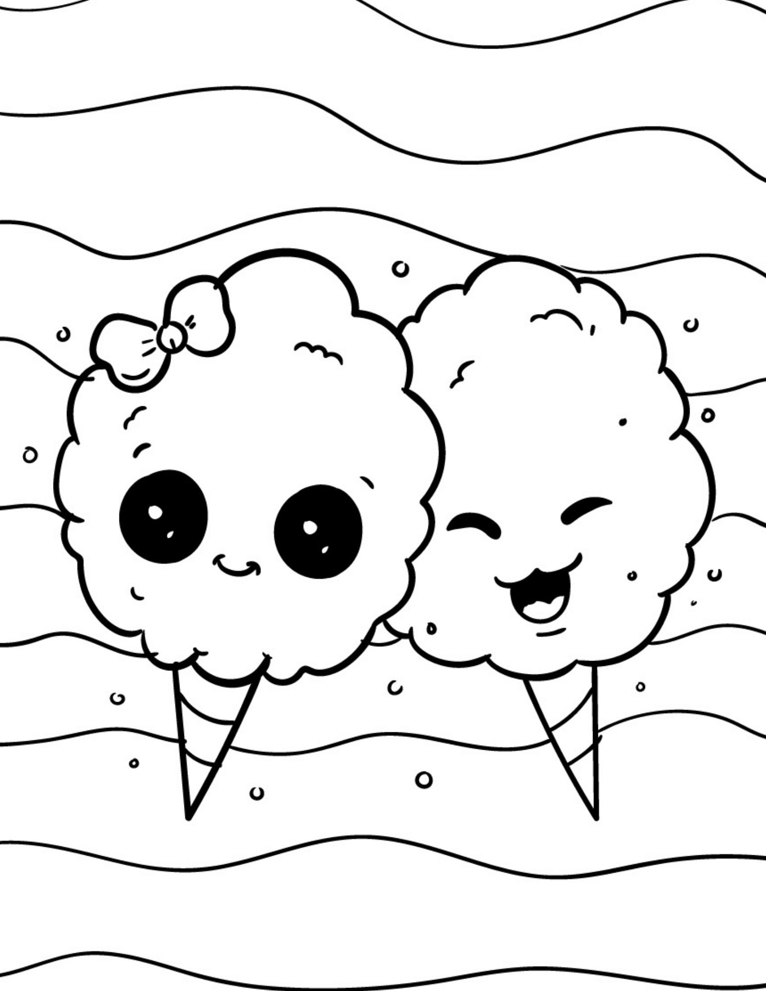 Printable cute kawaii coloring pages digital downloadinstant download coloring book pdf fun book for kids adults