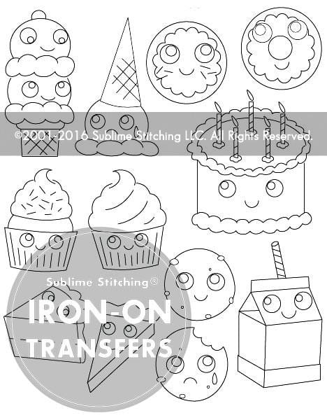 Sweet treats embroidery pattern small pack by sublime stitching â