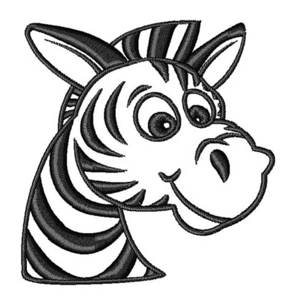 Kawaii zebra outinezebra horse animal mammal wildlife machine embroidery design embroidery library at
