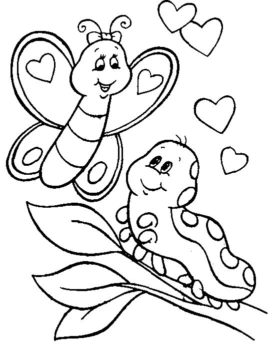 Free spring coloring pages
