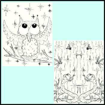 Winter coloring pages zen doodles tpt