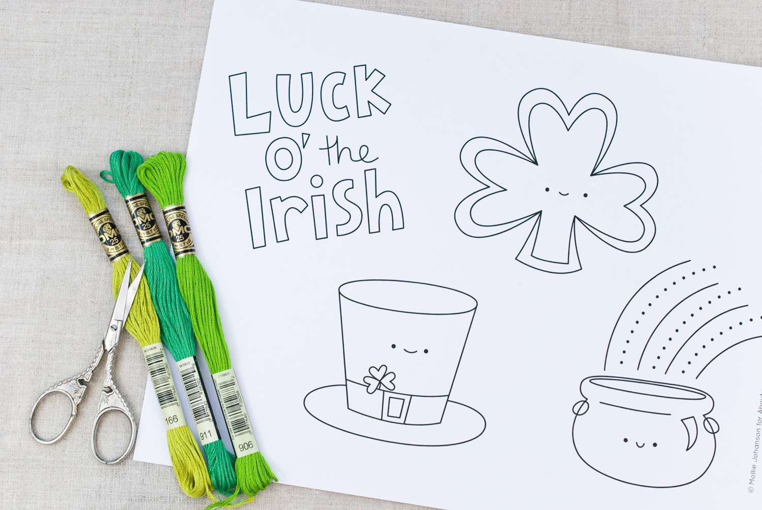 Sweet and cute st patricks day embroidery patterns