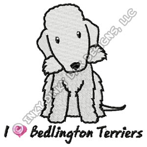 Kawaii bedlington terrier embroidered sweatshirt â sew dog crazy