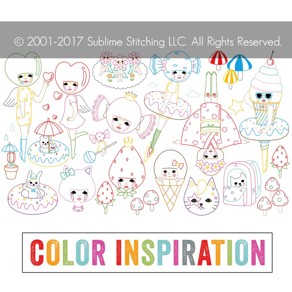 Naoshi fantastic pop embroidery patterns from sublime stitching