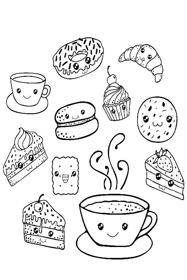 Free printable kawaii food coloring pages food coloring pages coloring pages food coloring