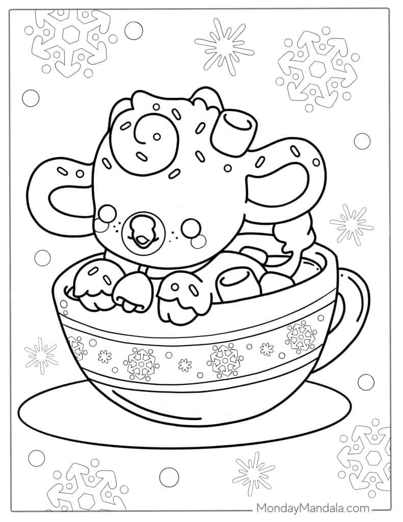 Kawaii coloring pages free pdf printables
