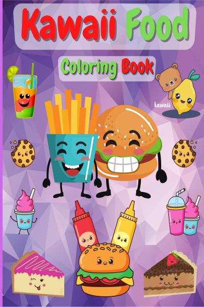 Kawaii food coloring book