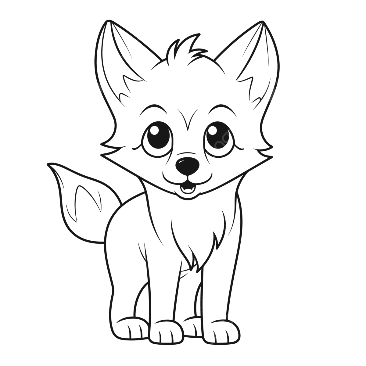 Cute fox coloring pages vector illustration outline sketch drawing fox drawing wing drawing rat drawing png and vector with transparent background for free download