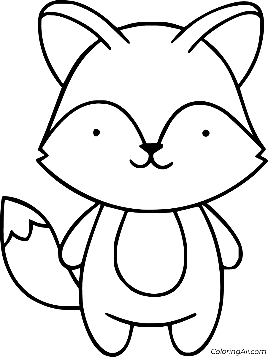 Cute fox coloring pages