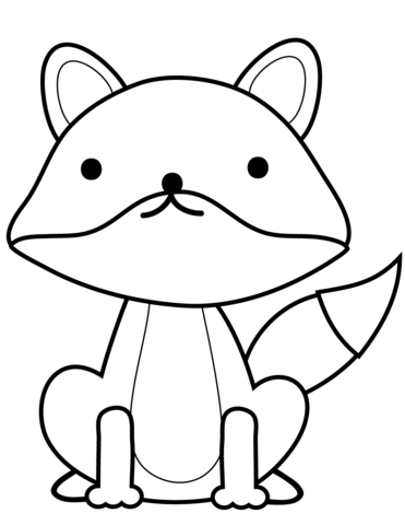 Cute fox coloring page free printable coloring pages
