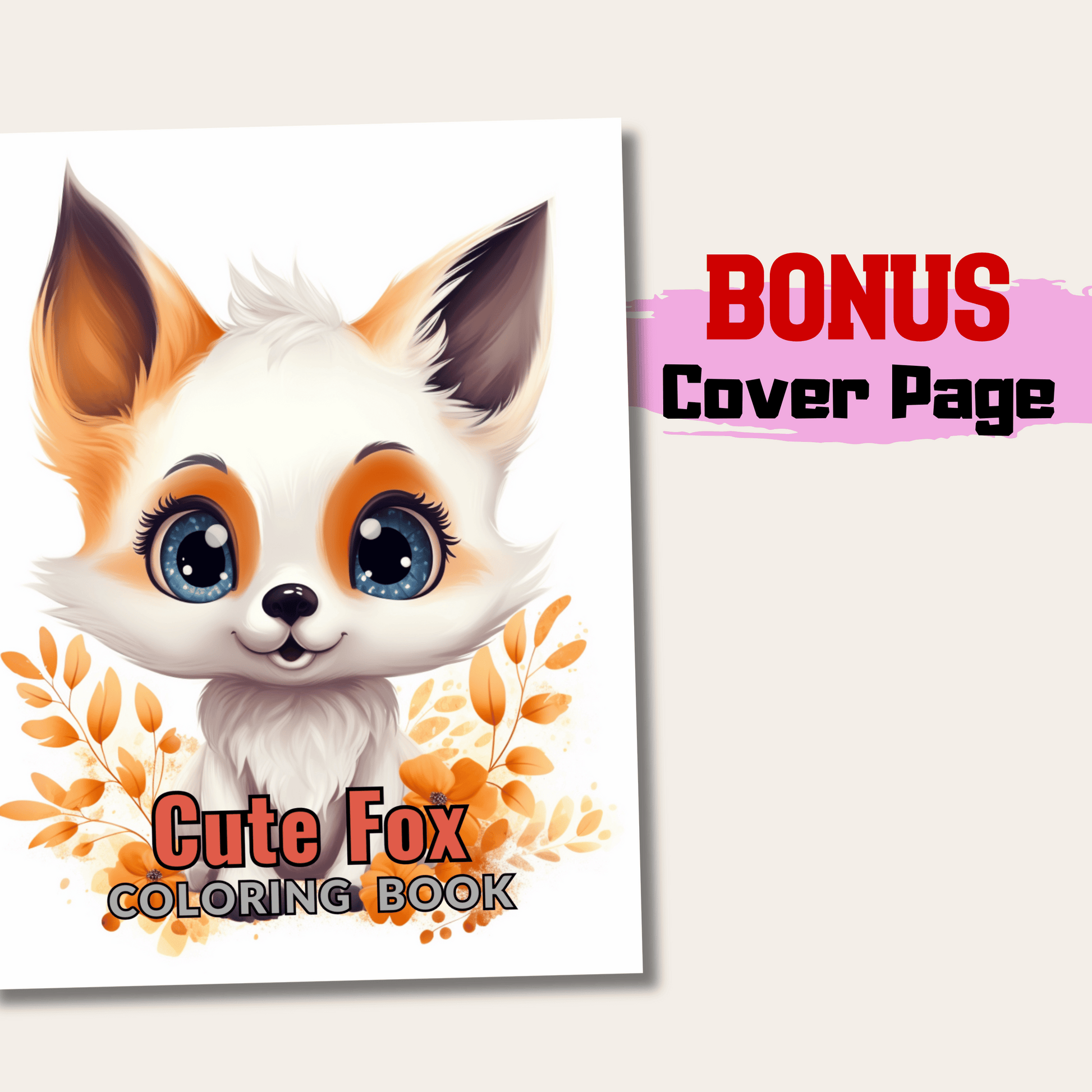 Pages adorable baby foxes coloring book instant download printabl â funny print for you
