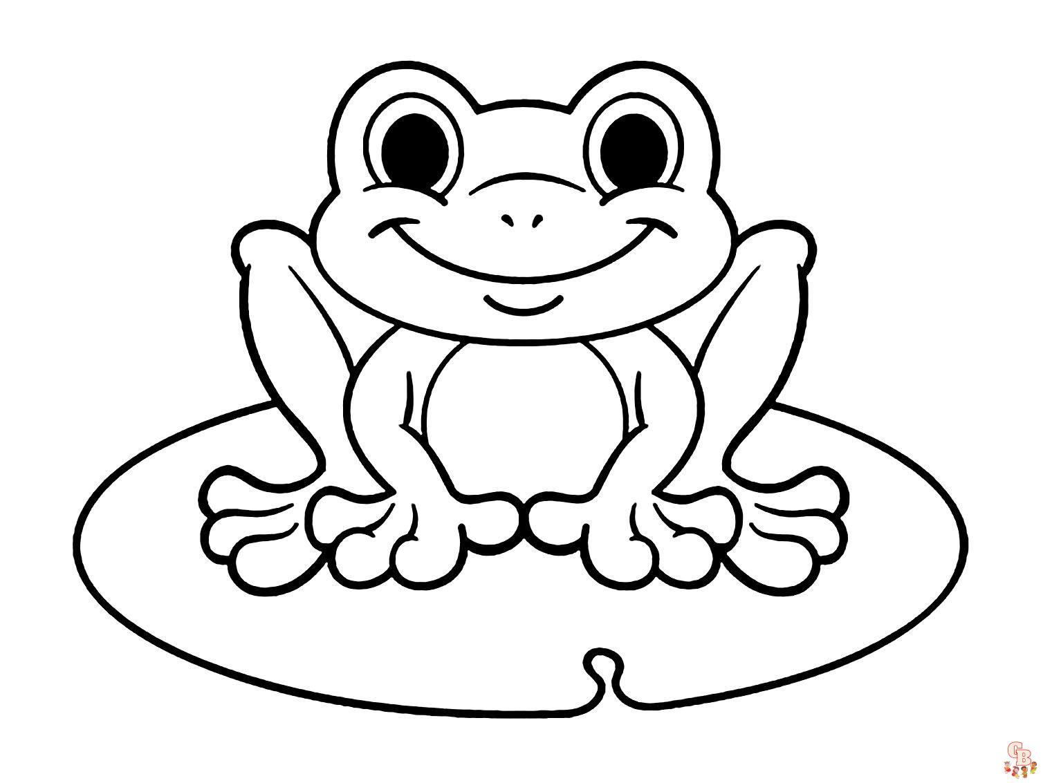Cute frog coloring pages free printable pages for kids