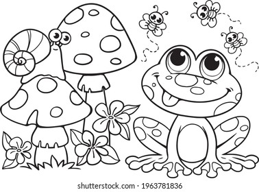 Thousand colorful frog royalty