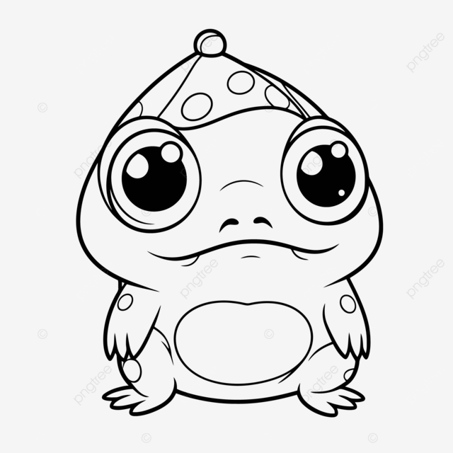 Little cute coloring page for kids called frog outline sketch drawing vector frog drawing wing drawing ring drawing png and vector with transparent background for free download