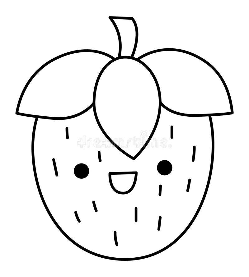 Kawaii fruit coloring stock illustrations â kawaii fruit coloring stock illustrations vectors clipart