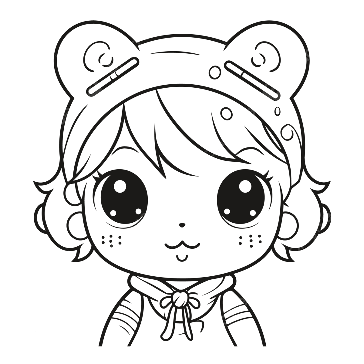 Kawaii cute girl coloring page outline sketch drawing vector kawaii drawing wing drawing girl drawing png and vector with transparent background for free download