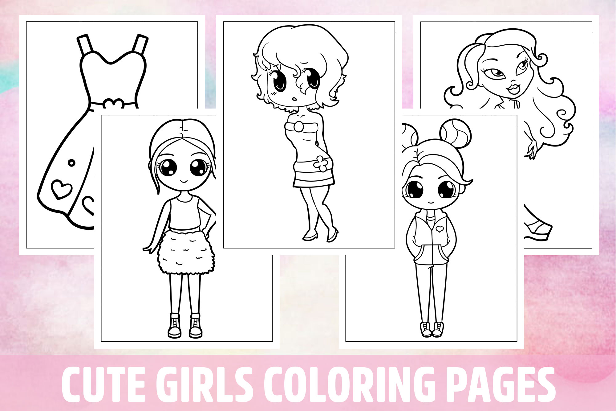 Cute girls coloring pages for kids girls boys teens birthday school activity made by teachers