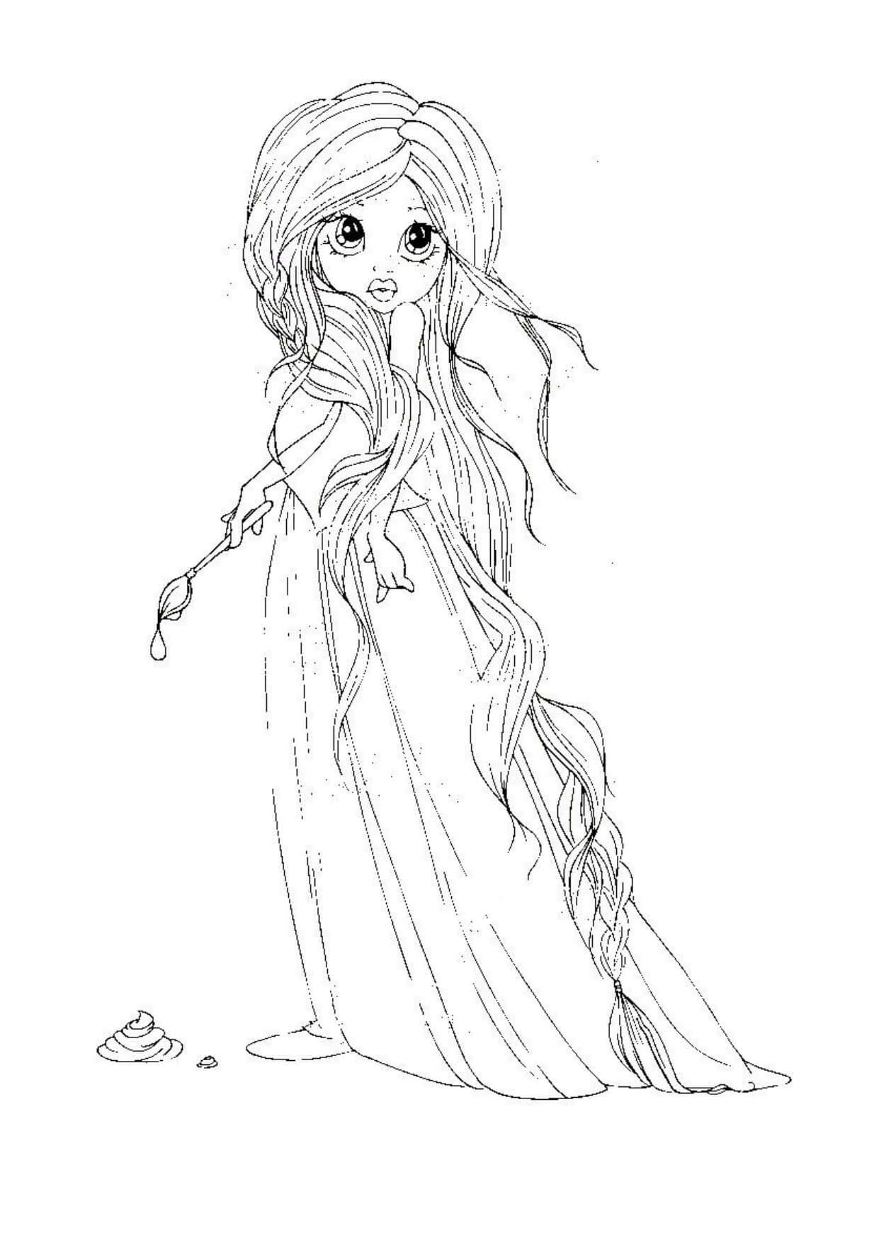 Cute girl coloring pages