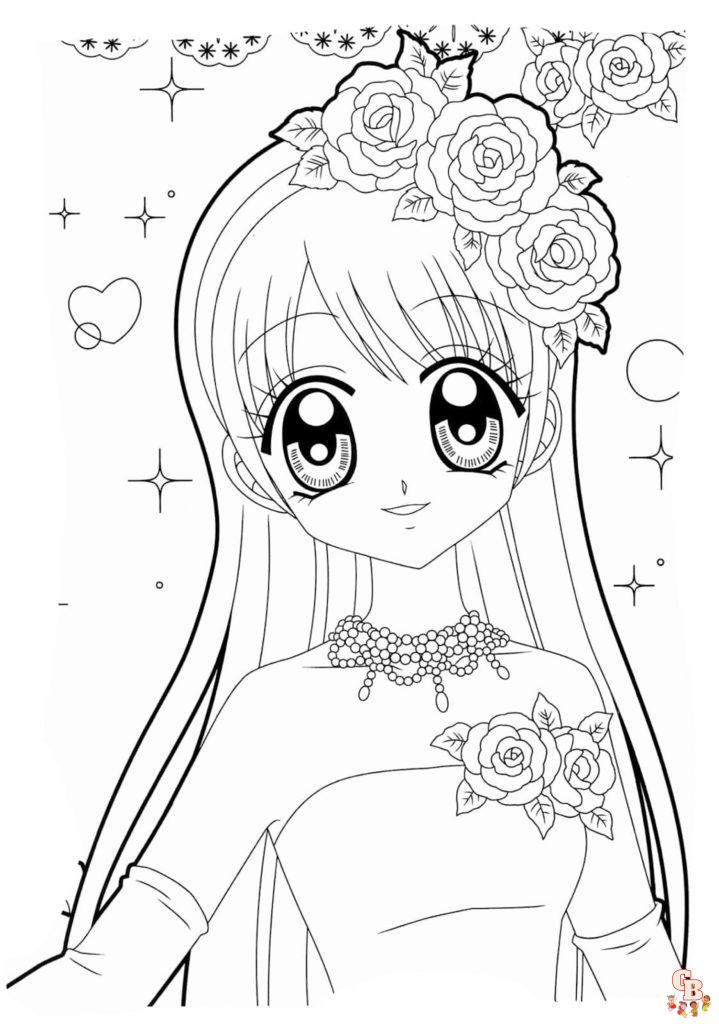 Cute girl illustration coloring pages printable and free