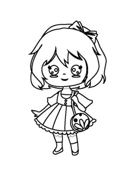 Kawaii girls coloring pages by heidelbymark tpt