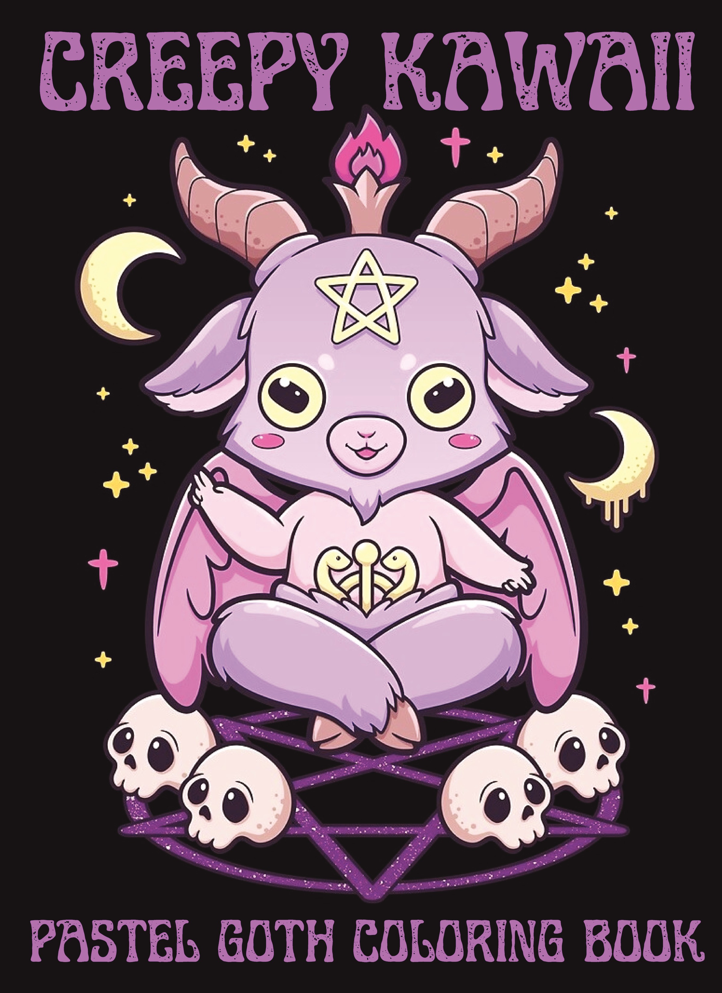 Creepy kawaii pastel goth coloring book