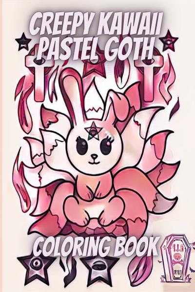 Creepy kawaii pastel goth coloring book