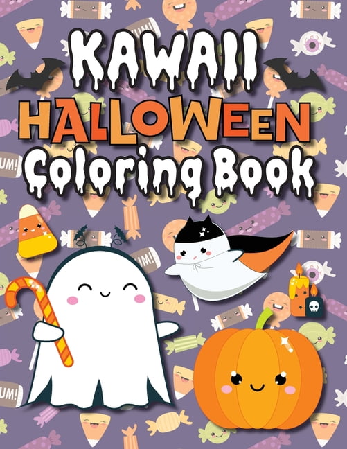 Kawaii halloween coloring book ages