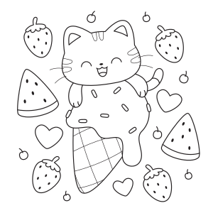Kitten coloring pages