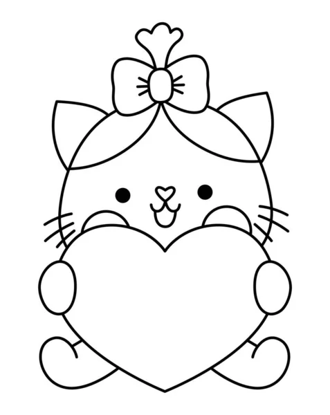 Cute kitten coloring book vector images