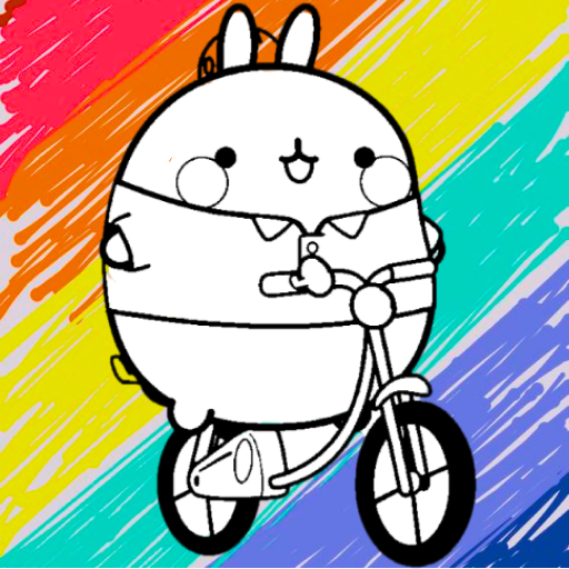 Cute molang coloring book