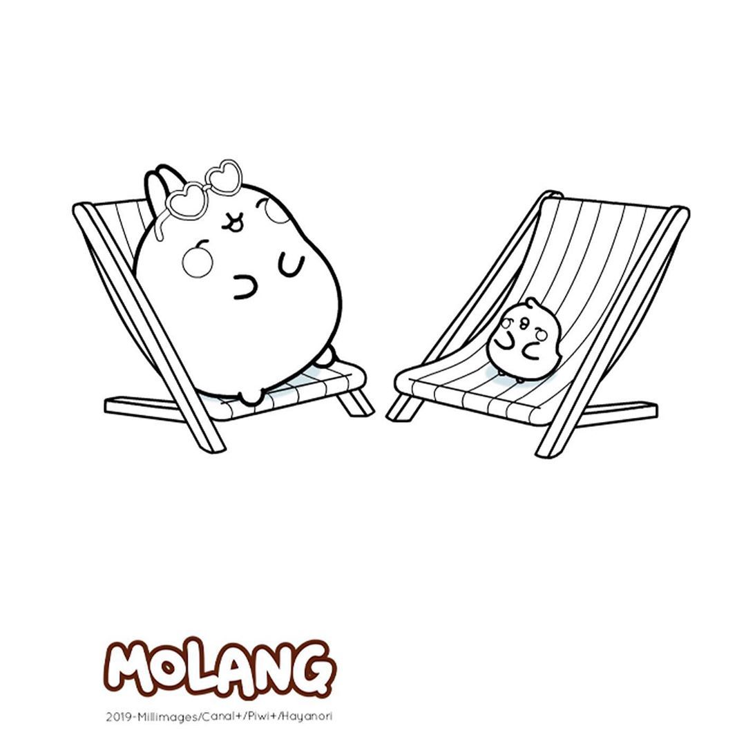 Today is colouringbook day enjoy this cute colouring of molang and piupiu get the hq version on our facebook page and dont forgetâ piupiu