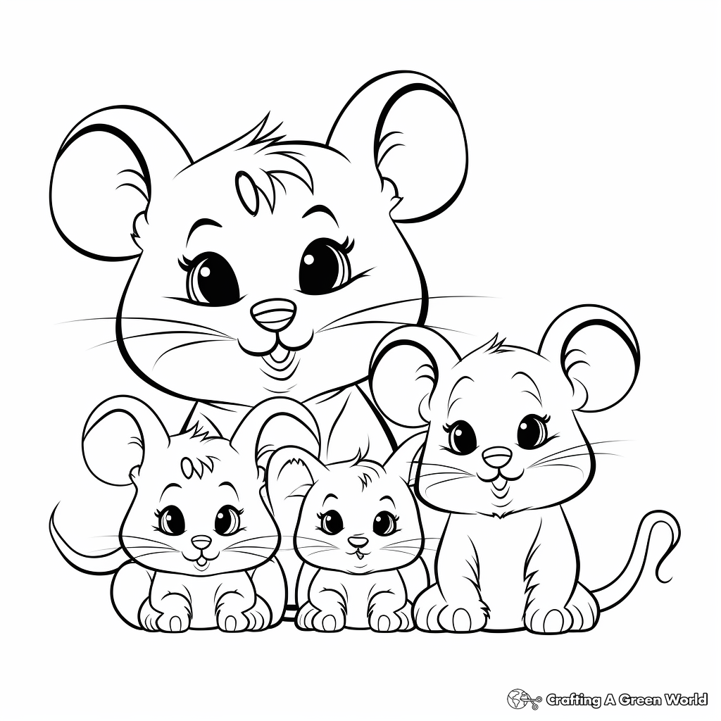 Mouse coloring pages