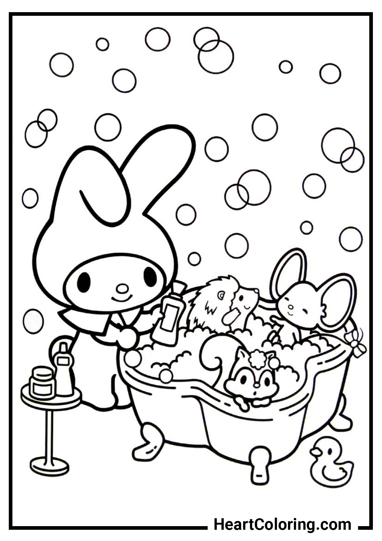 Onegai my melody coloring pages to print on a