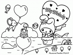 My melody coloring pages