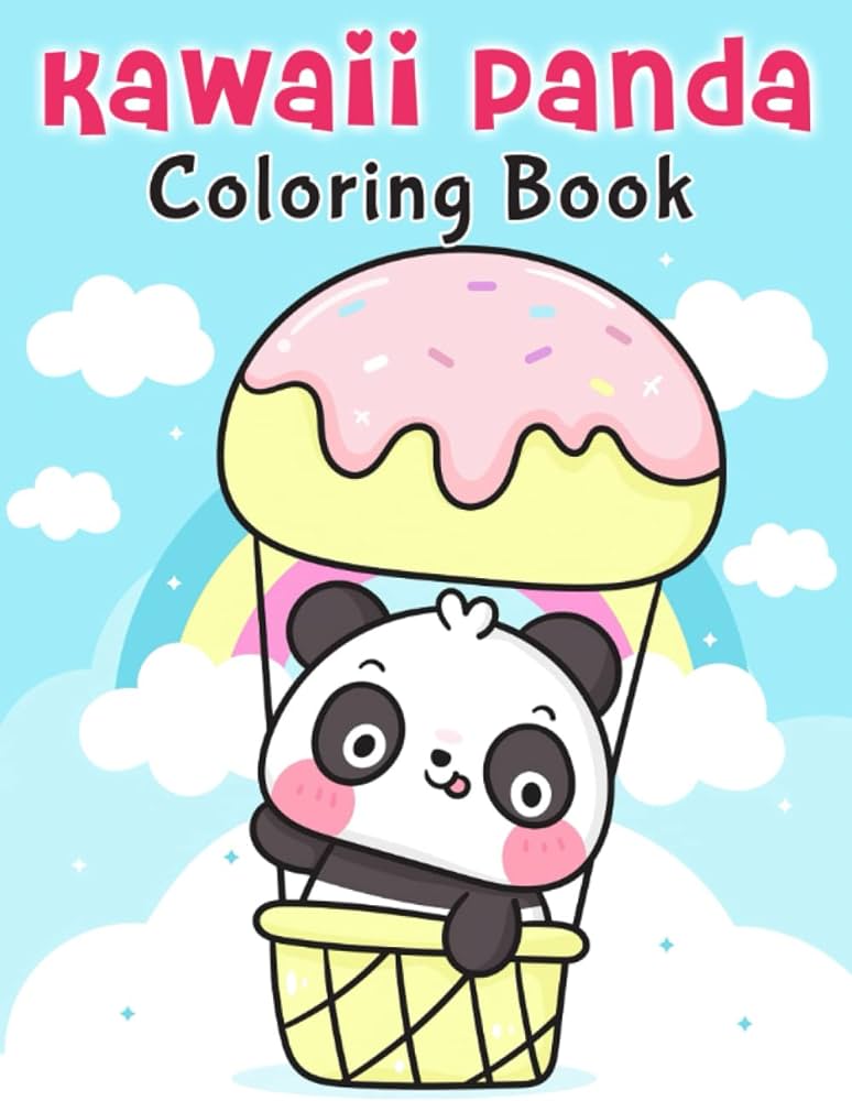 Kawaii panda coloring book cute bear coloring pages for all ages to have fun and relax gift idea for panda lovers world painting books